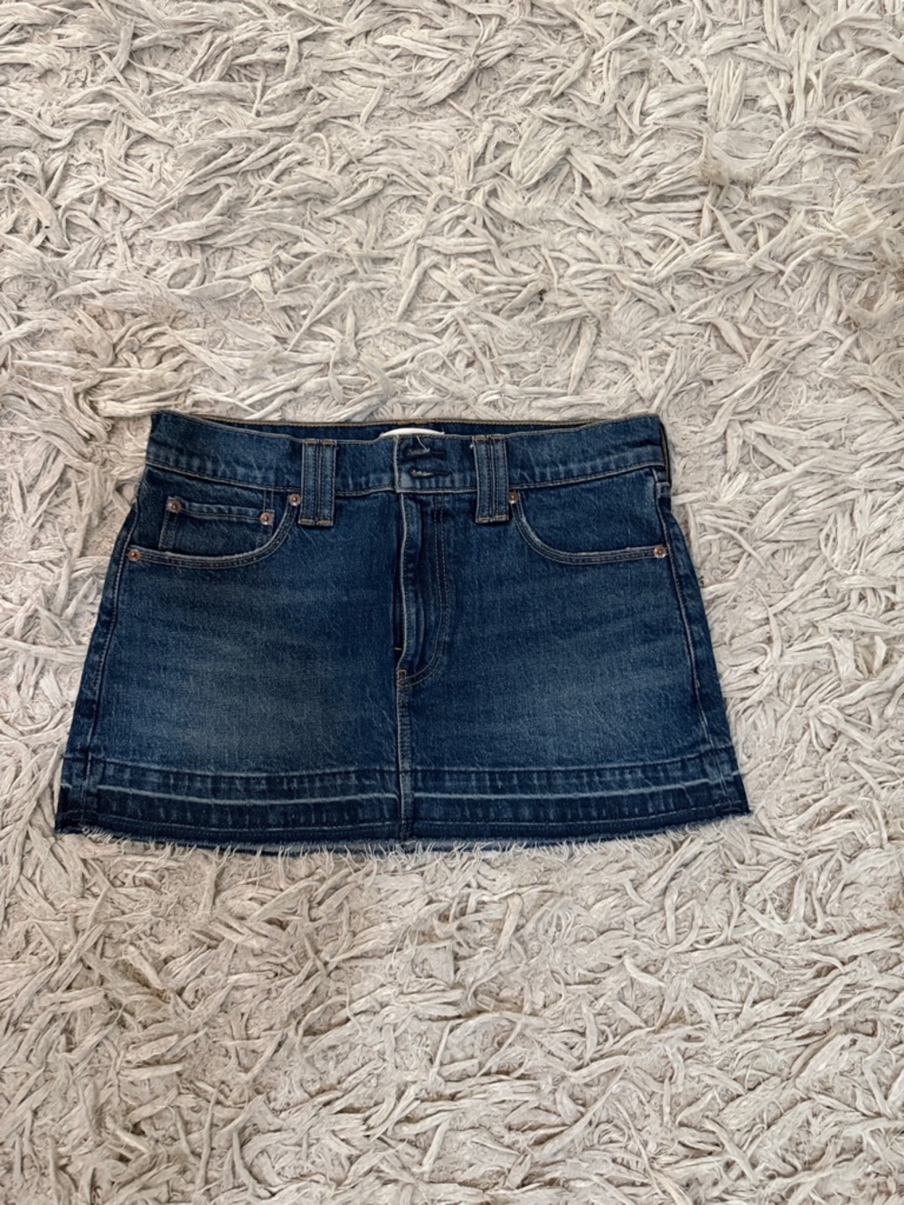 Abercrombie & Fitch Dark Blue Denim Mini Skirt